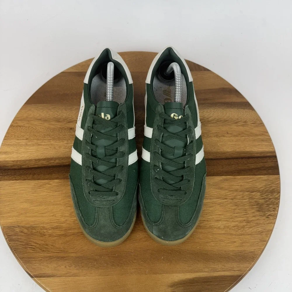 Mens Gola Tornado Evergreen Off‎ White Canvas Low Casual Sneakers Size 9 M GUC